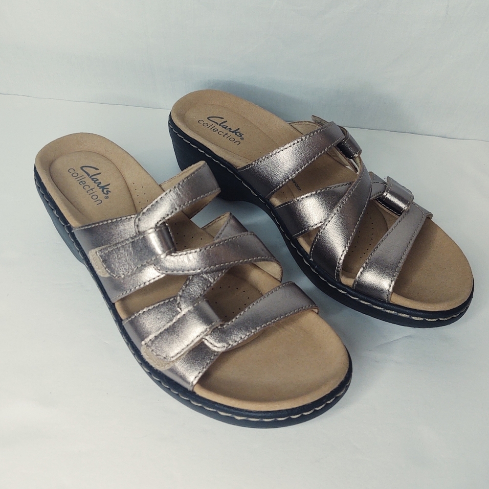 NWOT Clarks Merliah Karli Metallic Sandals 7.5N